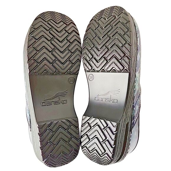 Dansko Professional Clog Painted Multicolor Patent Leather Size EU 38 US 7.5 8 - Picture 10 of 11